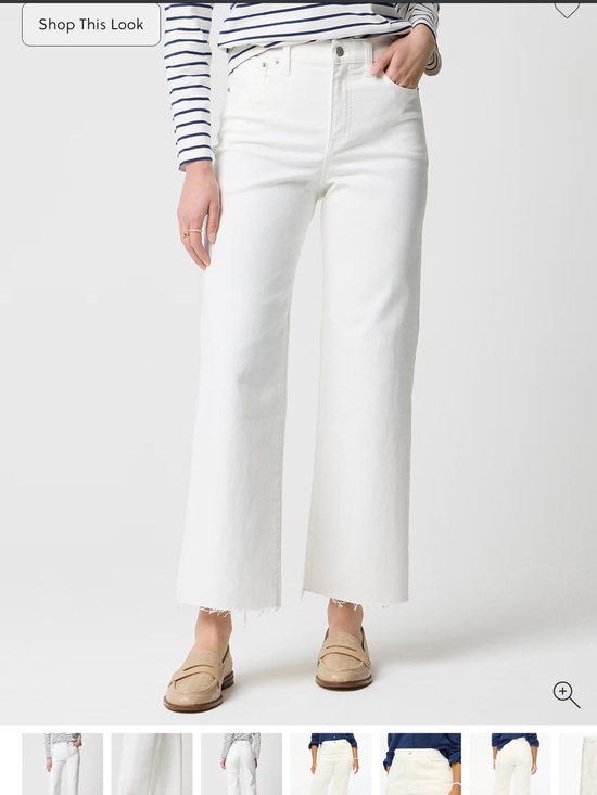 J. Crew Denim - J. Crew White Wide-Leg Crop Jeans